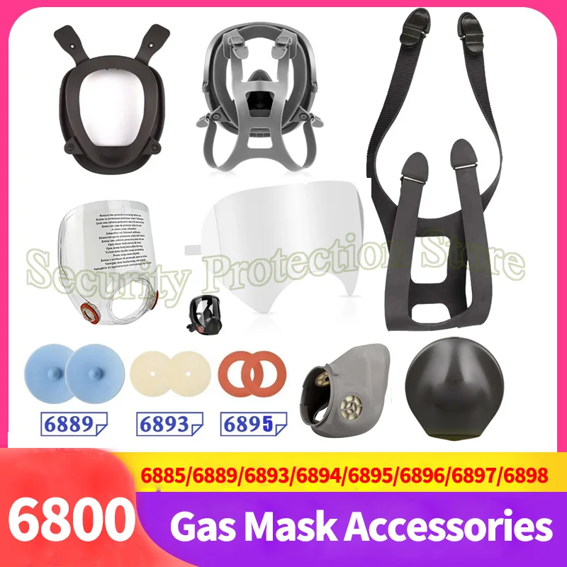 

6800 Полная маска Многоразовые аксессуары для респираторов Силиконовое лицевое уплотнение ANSI Z87.1-2010 6885/6893/6895/6894/6897/6898