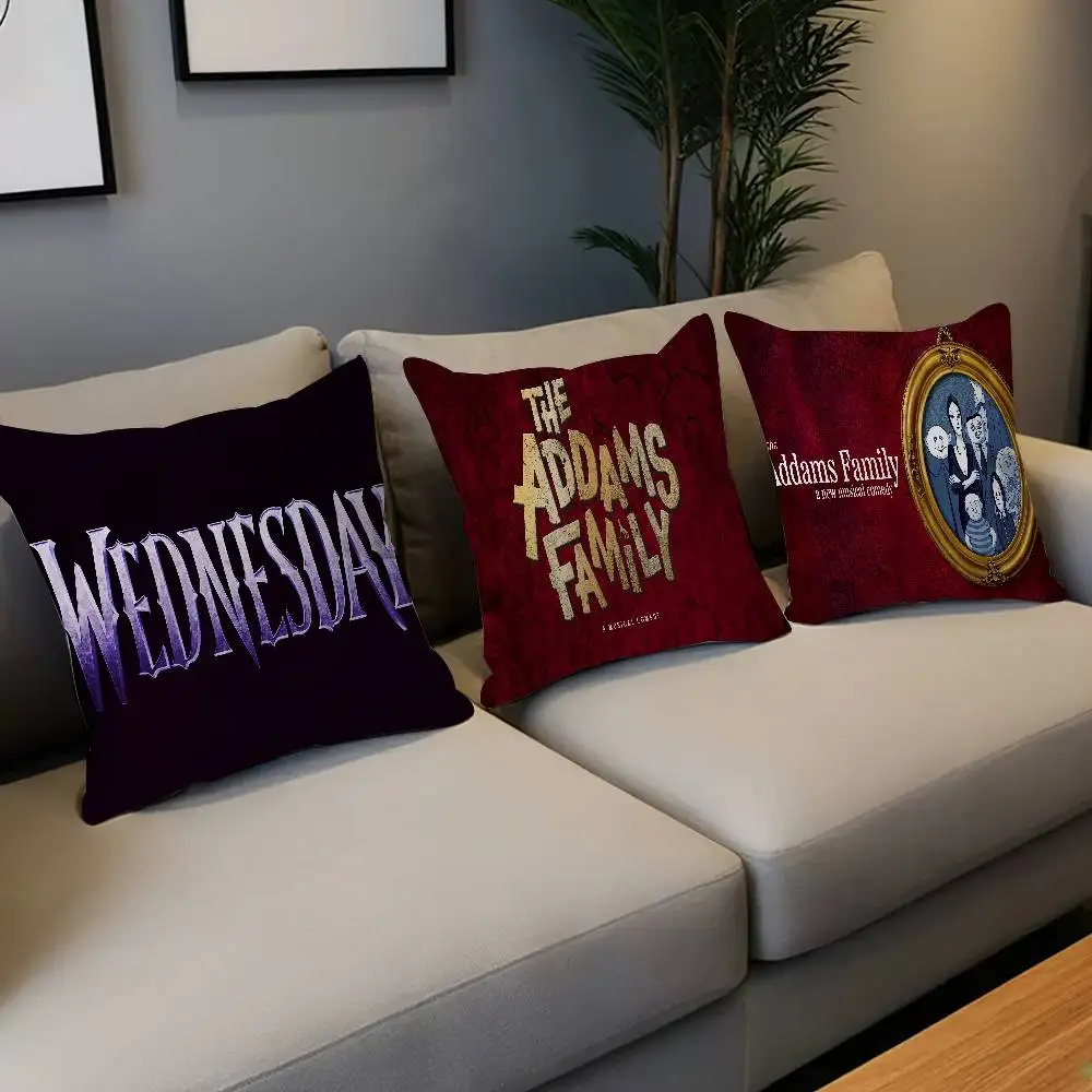 الفيلم الكلاسيكي T-The A-Addams F-Family الأربعاء غرزة محظوظ التنين وسادة غطاء وسادة أريكة غطاء غرفة المنزل الديكور #6