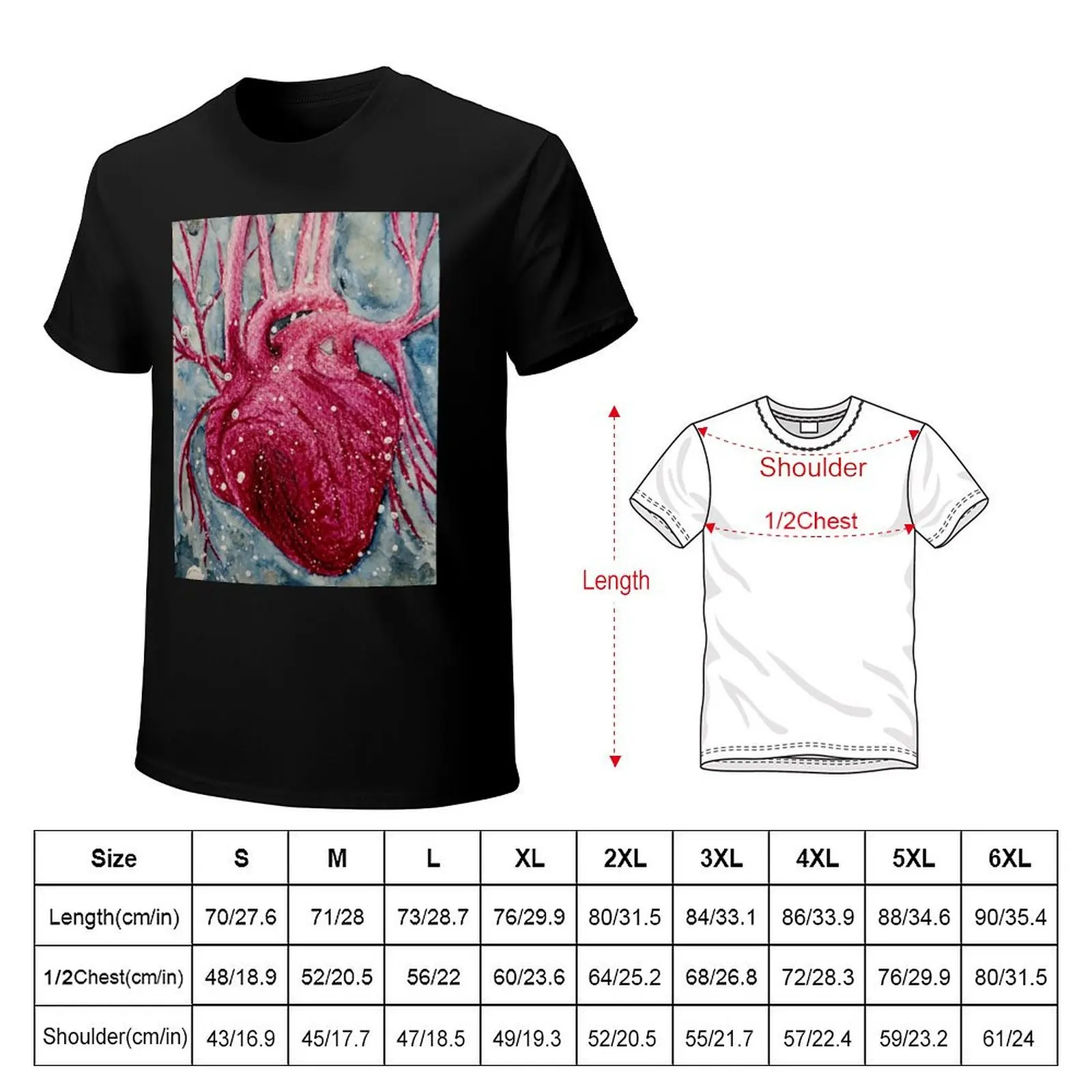 Frosty Heart T-Shirt Anti-Perspiration Workout Top