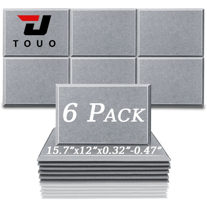 

TOUO Soundproofing Acoustic Panel 6 Pcs Decor Acoustic Absorption Panel Home Studio Acoustic Insulation Sound-absorbing Panels