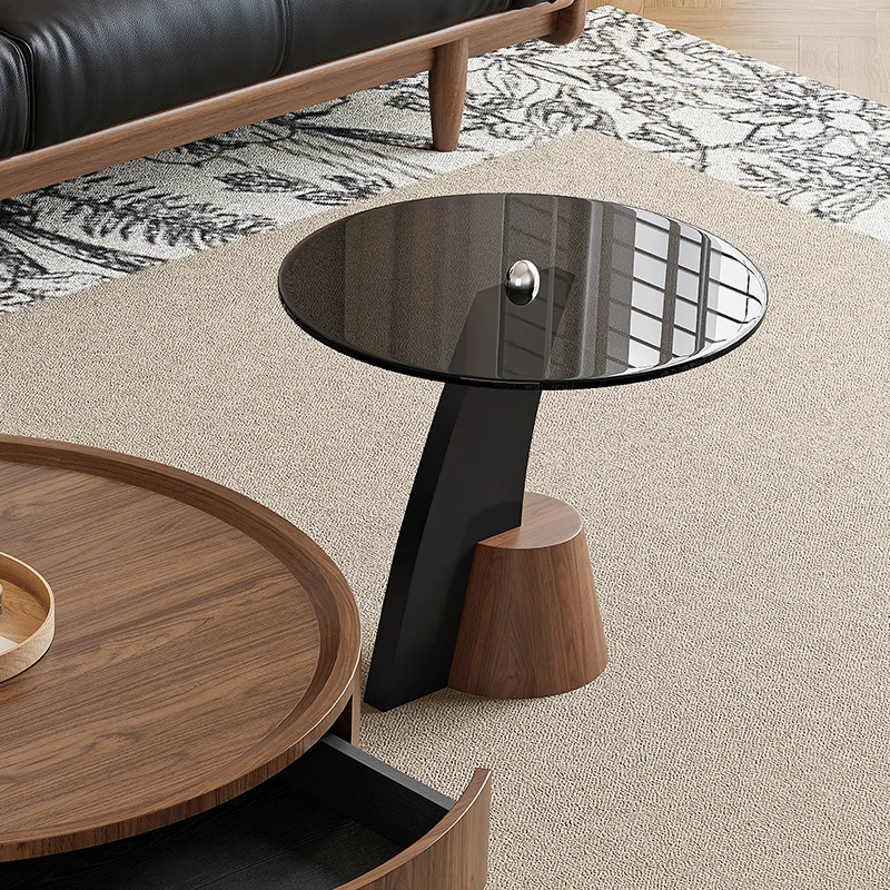 طاولة قهوة من العصور الوسطى لغرفة المعيشة، شقة منزلية صغيرة، مجموعة زاوية خزانة جانبية فاخرة وحديثة وبسيطة وخفيفة