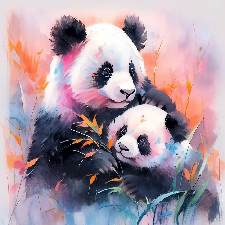 

CHENISTORY Diamond Painting Panda 5D DIY Diamond Mosaic Animal Full Round Landscape Embroidery Sale Handicrafts Picture Gift