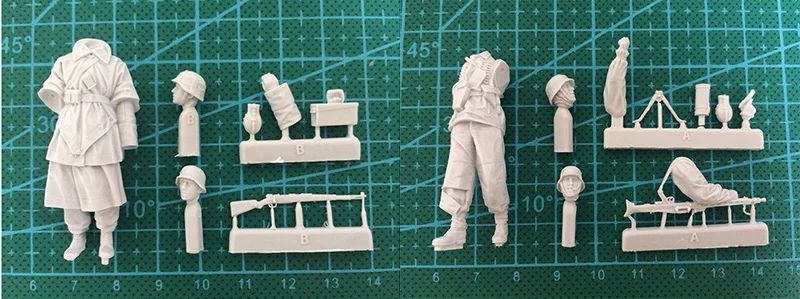 1/35 Scale Die-cast Resin White Model Winter Infantry Need To Manually Color The Model Free Shipping