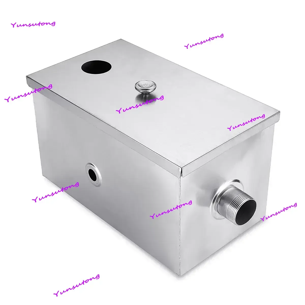 

350*200*200mm For Restaurant Kitchen Waste Water Treatment Tools Stainless Steel 8LB Grease Trap Interceptor Oil Water Separator
