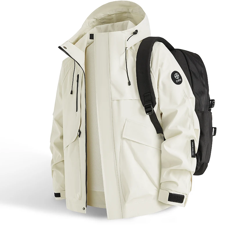 

Мужская альпинистская куртка, ветрозащитная водонепроницаемая походная куртка для мужчин, модный дизайн в стиле хип-хоп, повседневное пальто большого размера для улицы