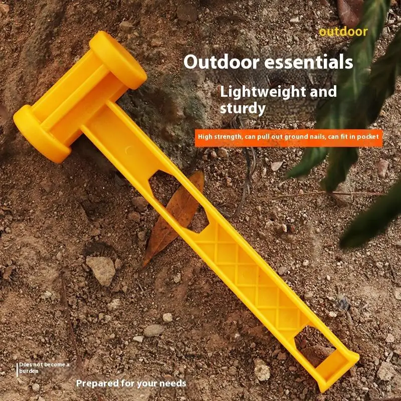 1PC Outdoor Ultra-light Portable Ground Hammer Plastic PE Hammer Camping Canopy Tent Hammer Camping Tool With Diverse Uses view 3
