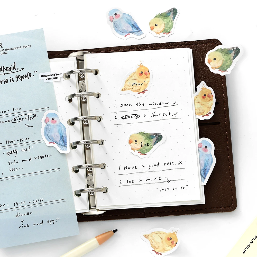 60pcs Cute Tag Series Index Convenience Stickers Cute Cartoon Office Student Writing Tag Index N Times Stickers