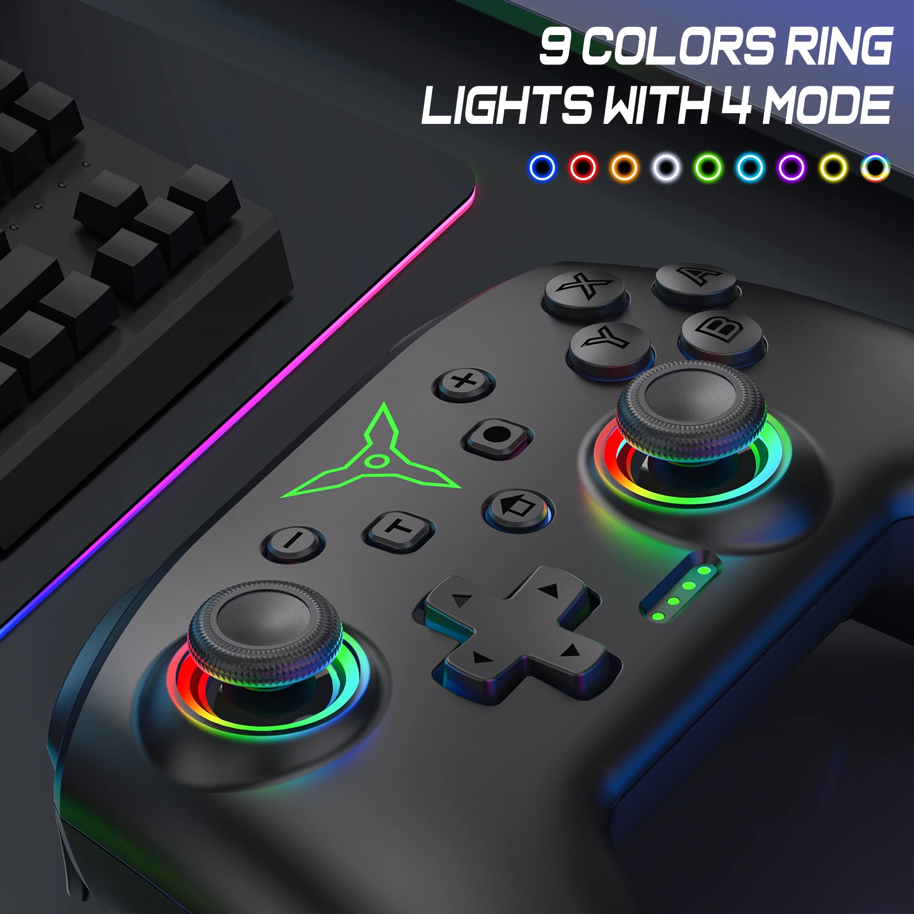 Dinofire Switch 2 وحدة تحكم لاسلكية للتبديل/التبديل OLED/ Lite/Android/IOS/PC Gamepads عصا التحكم متعددة الوظائف