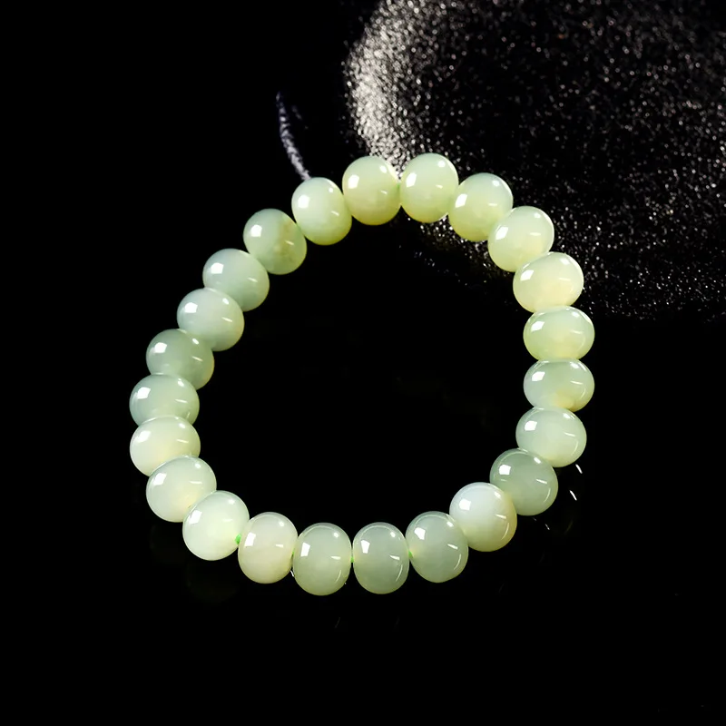 

Natural Old Stock Hotan Jade Qingyuan Counting Bead Bracelet Ancient Style High-End Chinese Jewelry Gift for Special Occasions