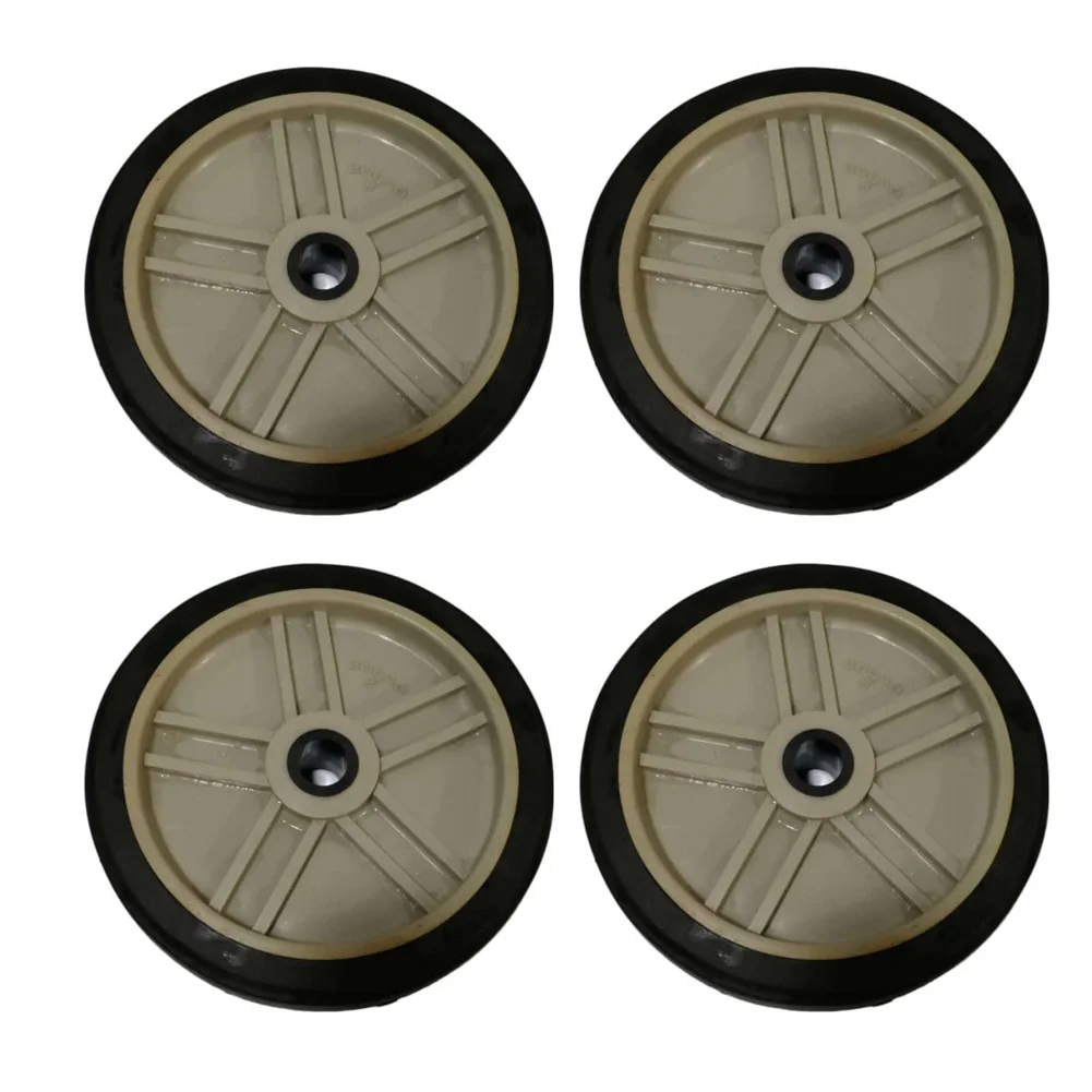 5 Inch 6 Inch Silent Rubber Caster Wheels For Air Compressor Pump Noise Free Heavy-Duty Replacement Parts Home Garden Tools