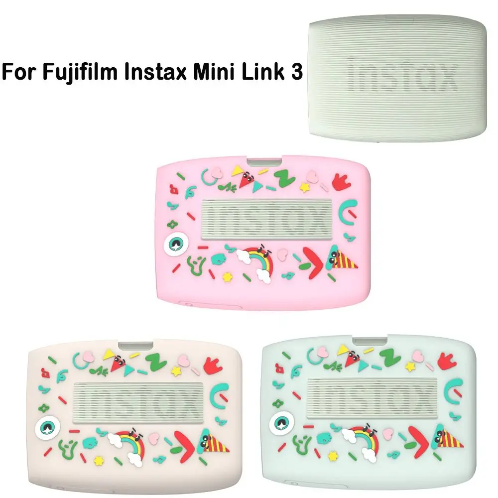 Silicone Printer Protective Case Dustproof Cartoon Silicone Cover Shockproof Printer Accessories for Fujifilm Instax Mini Link 3