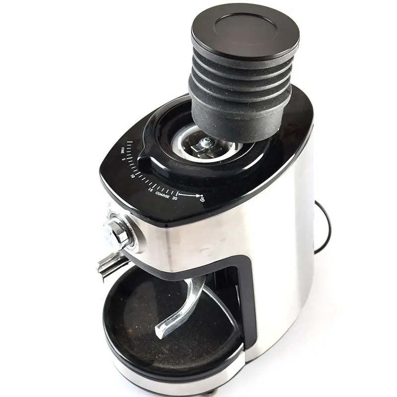 Smerigliatrice premere e soffiare per pulire la polvere rimanente del disco abrasivo piccolo contenitore per chicchi macinacaffè presa in polvere