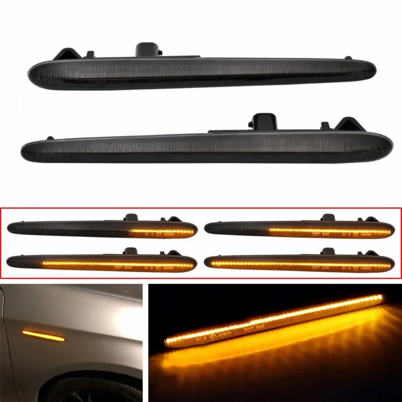Fit For Alfa Romeo Giulietta Veloce Ti Sprint 2010-2021 1Pair Dynamic LED Arrow Side Marker Turn Signal Blinker Flowing Light