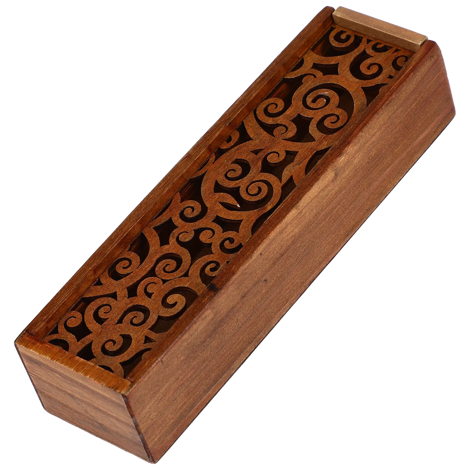 

Stationery Storage Box Pencil Case Large Desk Organizer Handicrafts Black Cute Marker Wood Hard Pouch