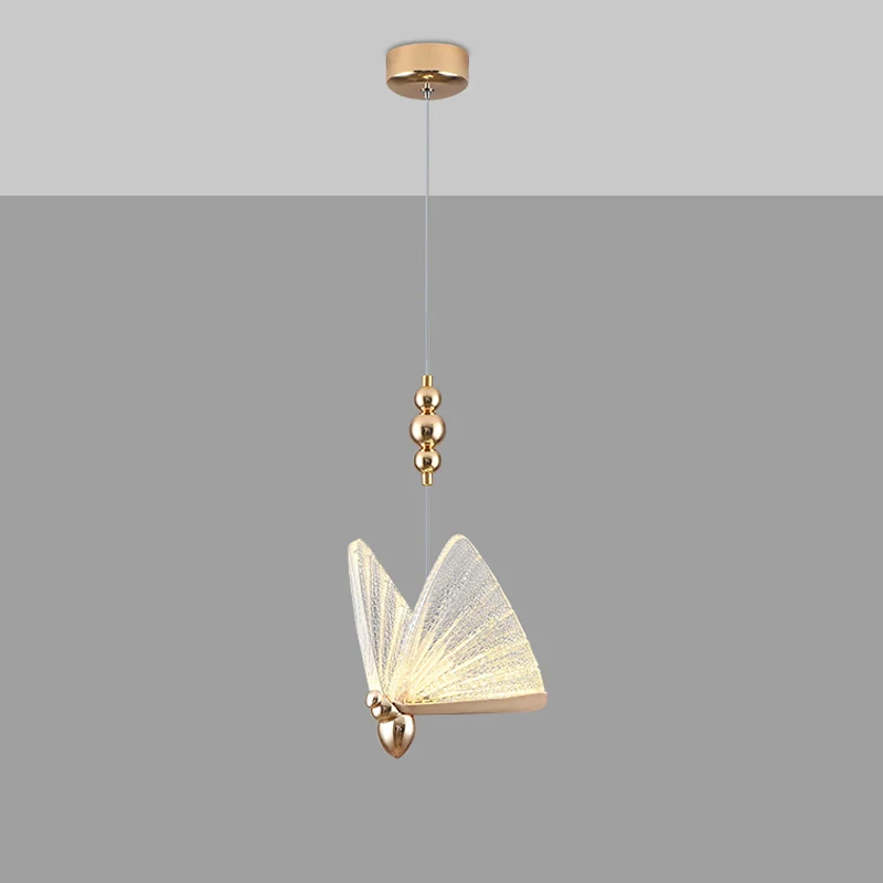 Butterfly Indoor LED Pendant Lamps for Bedroom Sofa Background Nordic LED Suspended Hanging Lights Chandelier Lighting Fixture