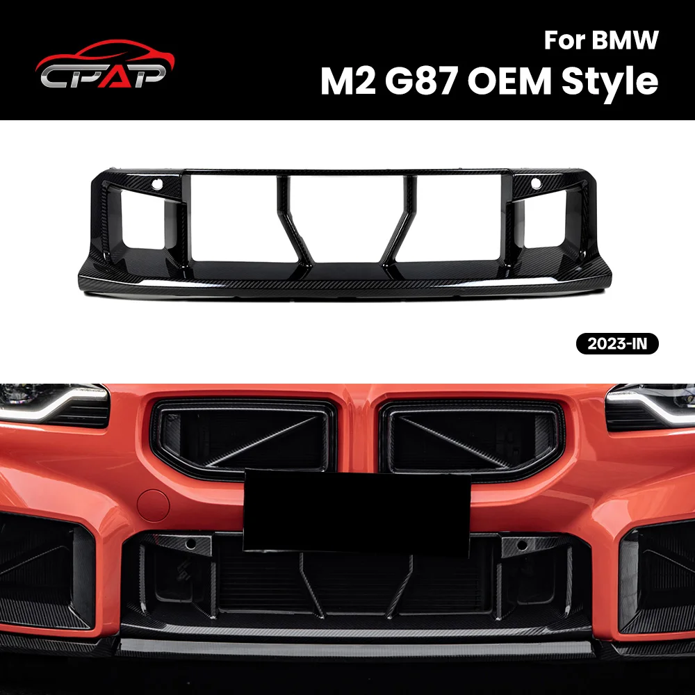 

Real Dry Carbon Fiber Front Grille Center Trim For For BMW M2 G87 OEM Style 2023-IN Air Intake Vents Bumper Grills Accessories