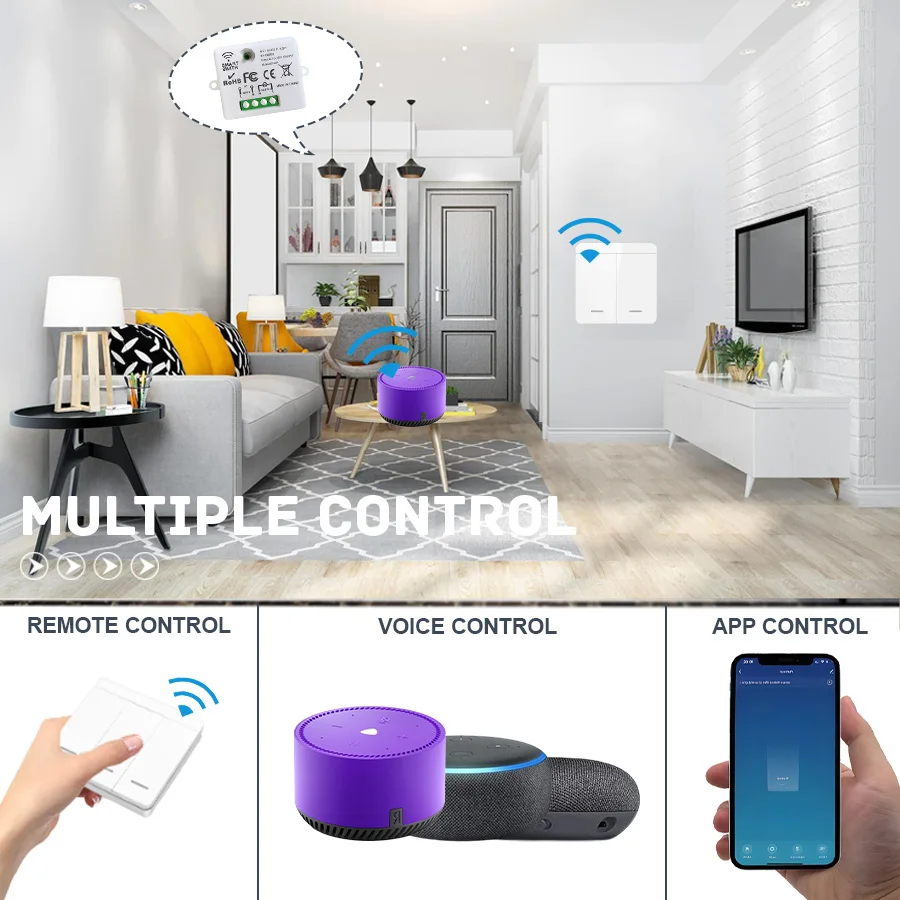 IsFriday Smart WiFi Switch Tuya Smart Home 433MHz Wireless Switch For Lighting Voice Control Work With Google Home Alexa Alice