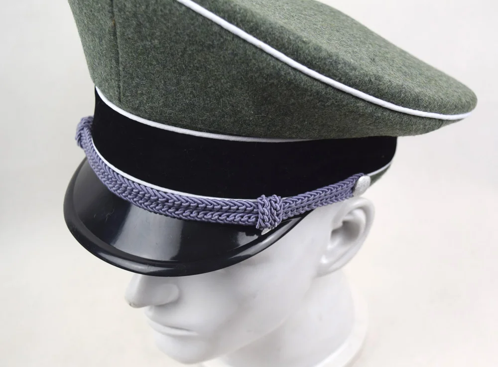 Cosplay German Elite Officer Hat Officer Army Cap W Chin Cords Reenactment