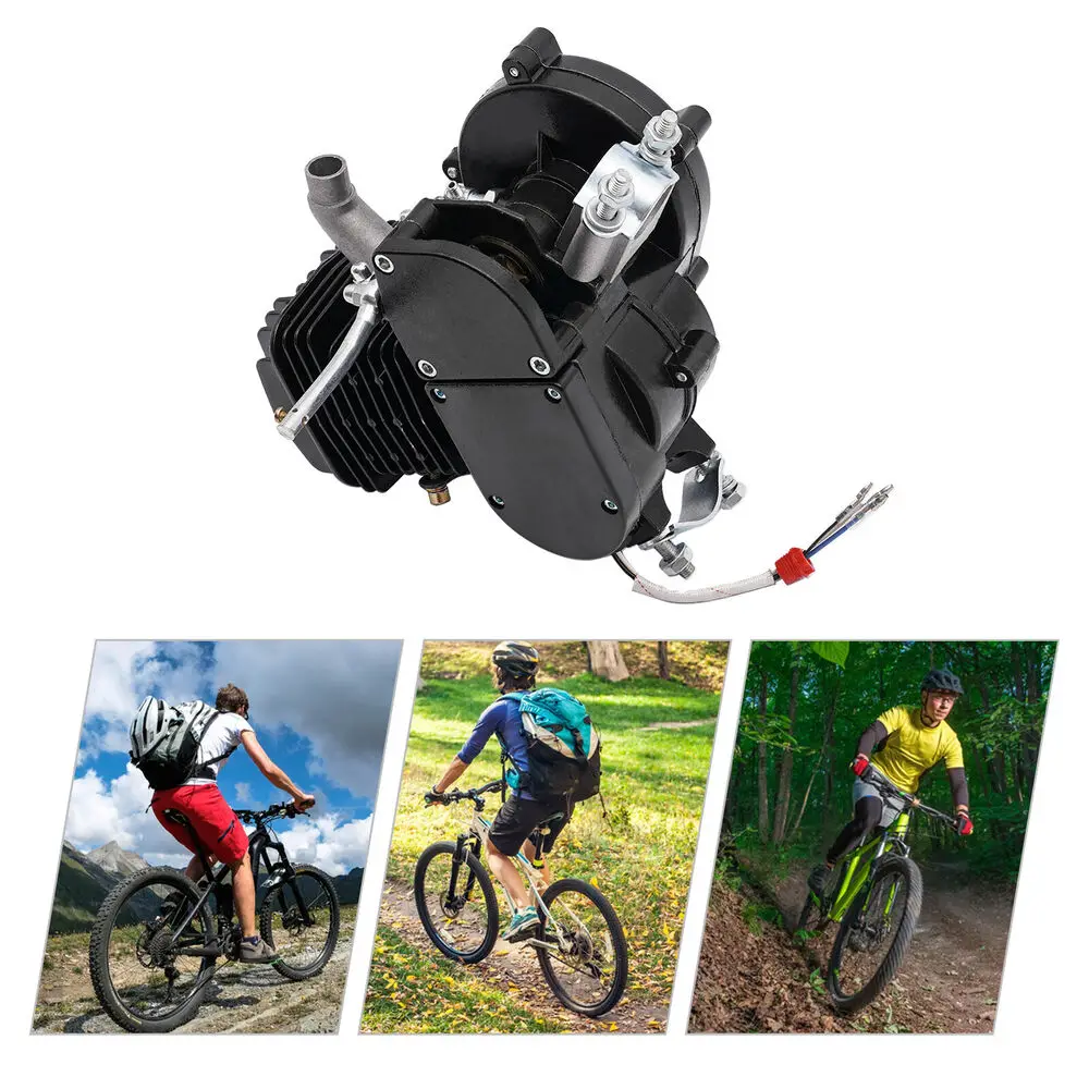 

2-Stroke Gasline Engine Motor 80cc for Motorized Bicycle Bike Black 5.5HP ebike