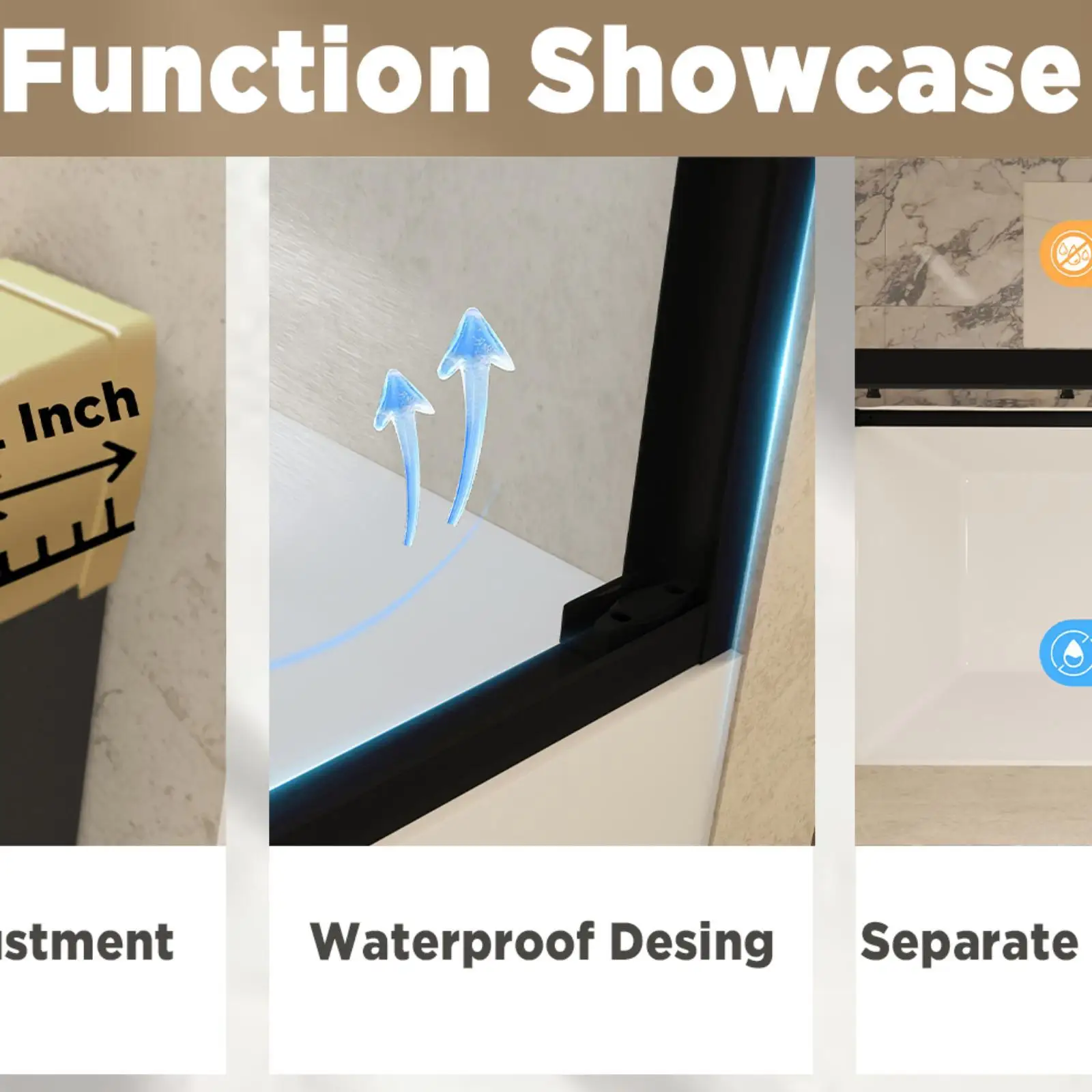 زجاج مقسى 56-60 بوصة عرض × 60 بوصة ارتفاع مع فيلم انفجار، إطار من الألومنيوم