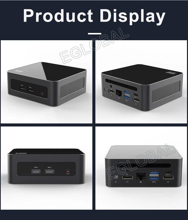 EGLOBAL Ultral 미니 PC AMD Ryzen R5-5500U 16G DDR4 512G M.2 SSD Windows11 Pro 홈 시어터 사무실용 컴퓨터 데스크탑