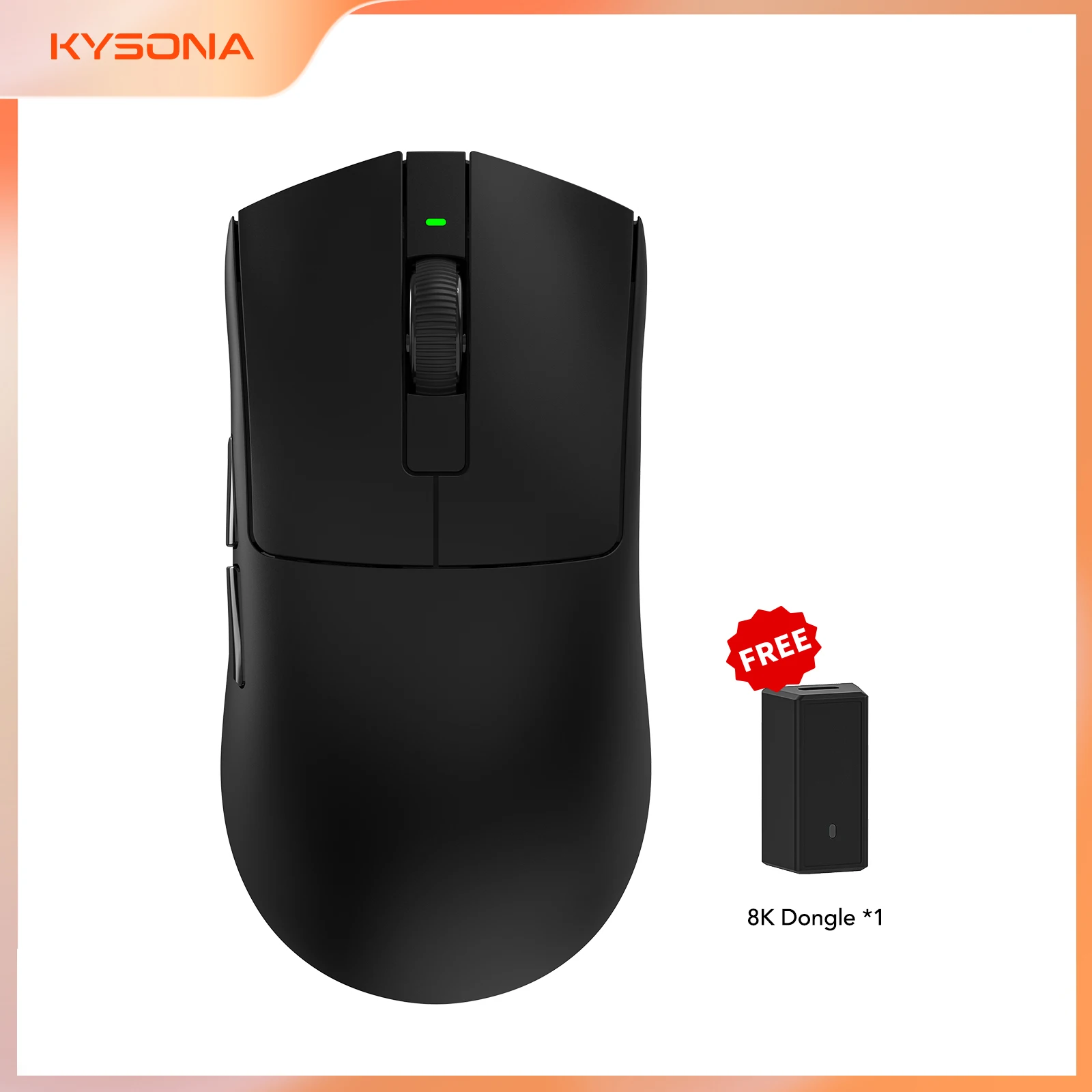 Kysona Jupiter Wireless Mouse PAW3395 Sensor 26000DPI Light Weight 49g 8khz Bluetooth Rechargeable Game Mouse For PC Laptop Gift