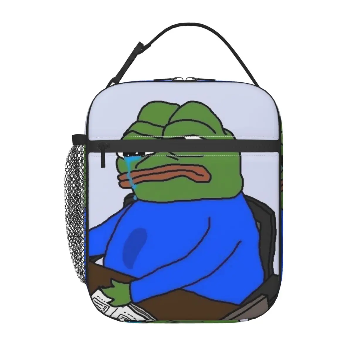 Sad Pepes Frog funny Meme Merch Insulated Lunch Bag For Picnic Food Storage Bag Portable Thermal Cooler Lunch Box