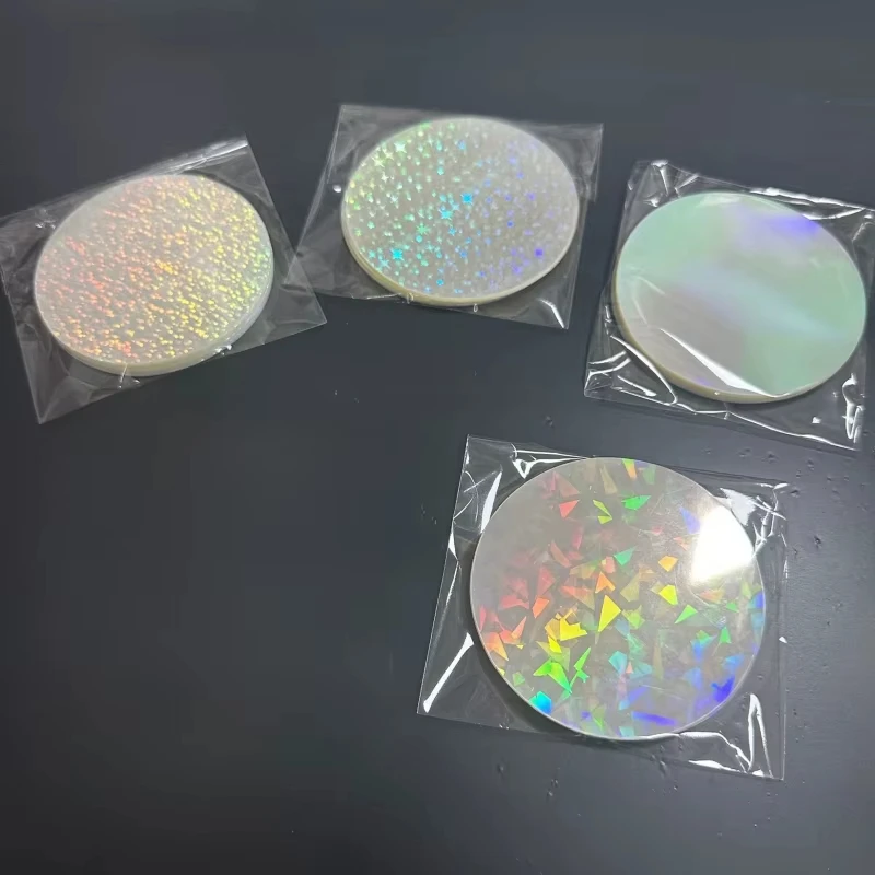 100PCS Laser Film Badge Covers - Transparent Star Protective Films for 58mm Buttons & DIY Badge Making