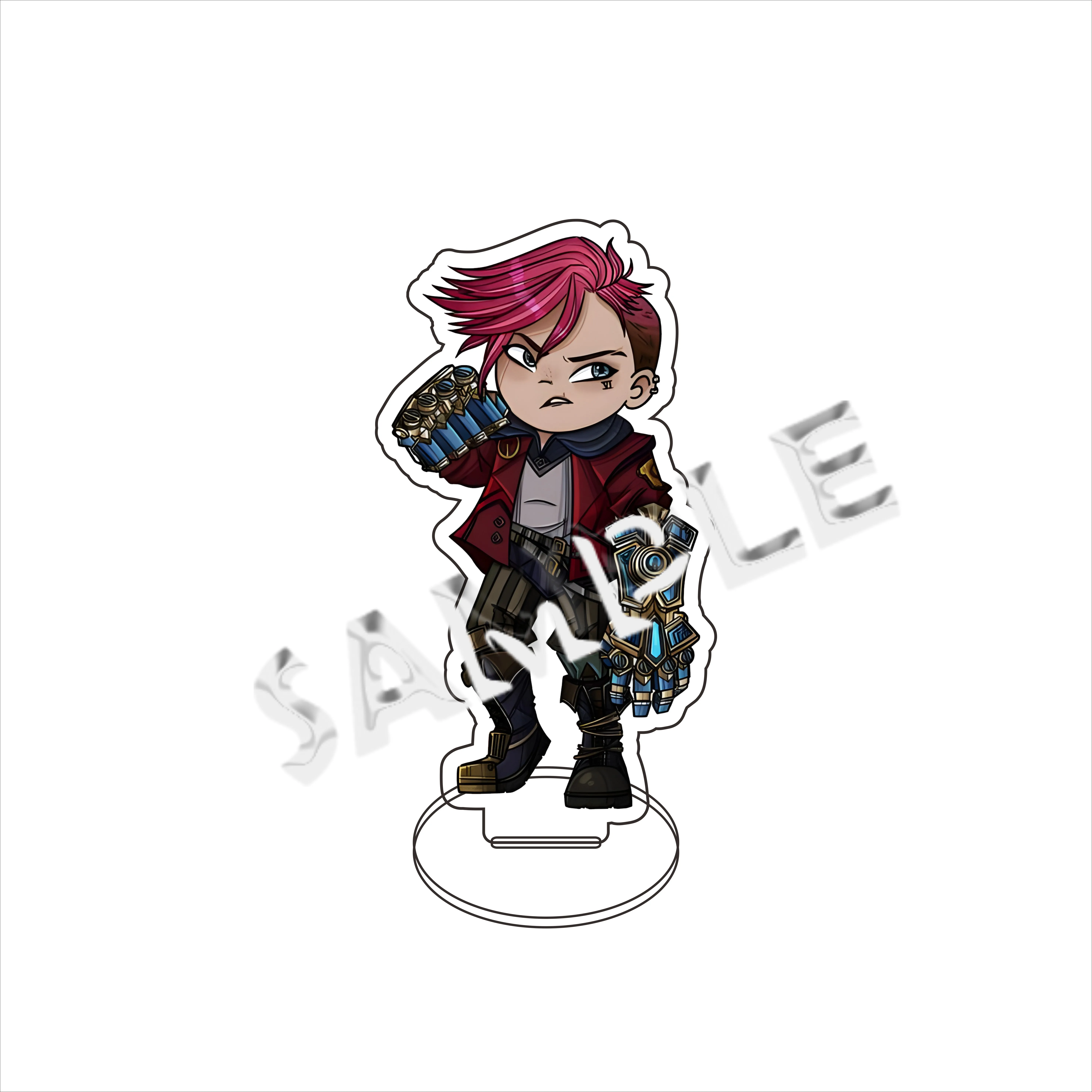 غامض S2 جامعة أساطير Jinx الشكل الاكريليك حامل نموذج السادس تمثال ekko Figma Standee شاشة لسطح المكتب الديكور الدائمة
