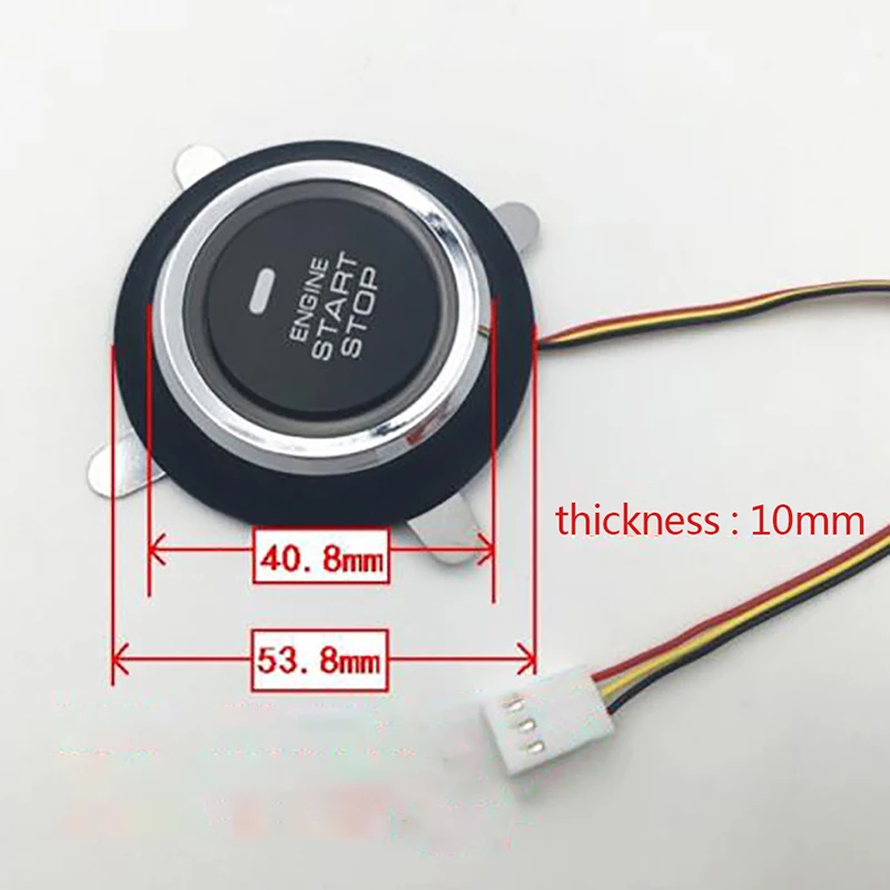 Stylizacja samochodu 12V przełącznik zapłonu stacyjki wejściowy uniwersalny część zamienna Auto przycisk uruchamiający/wyłączający silnik samochodu