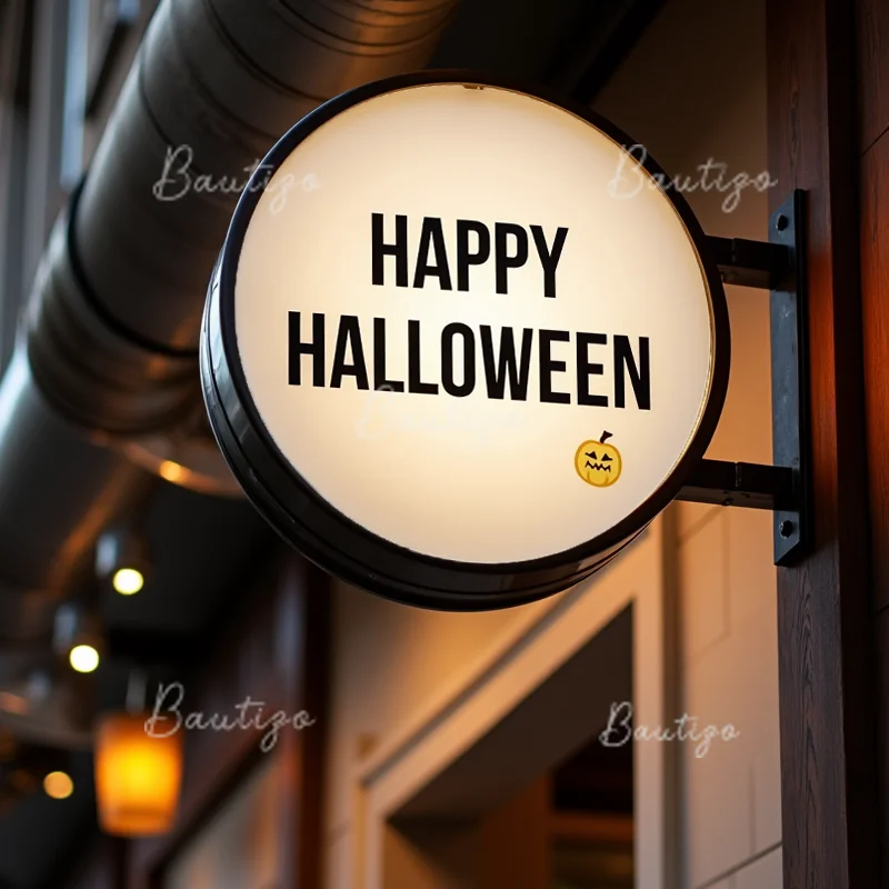 Custom Halloween Light Box Waterproof Acrylic LED Light Box Outdoor Business Sign Double Sided Backlit Advertising Display