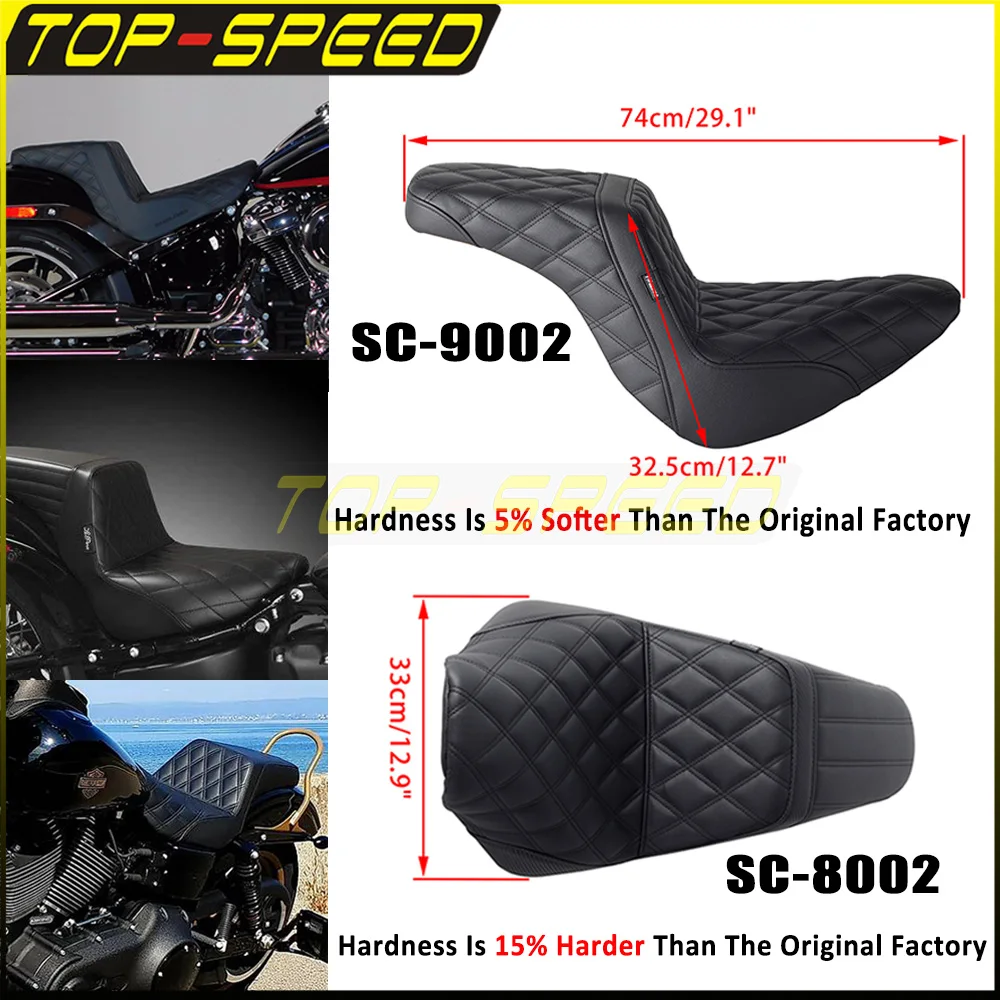 Motorcycle Driver/Passenger Seat Cushion For Harley Softail Sport Glide Low Rider ST Saddle Softer/Harder Than Orignal Seats Pad