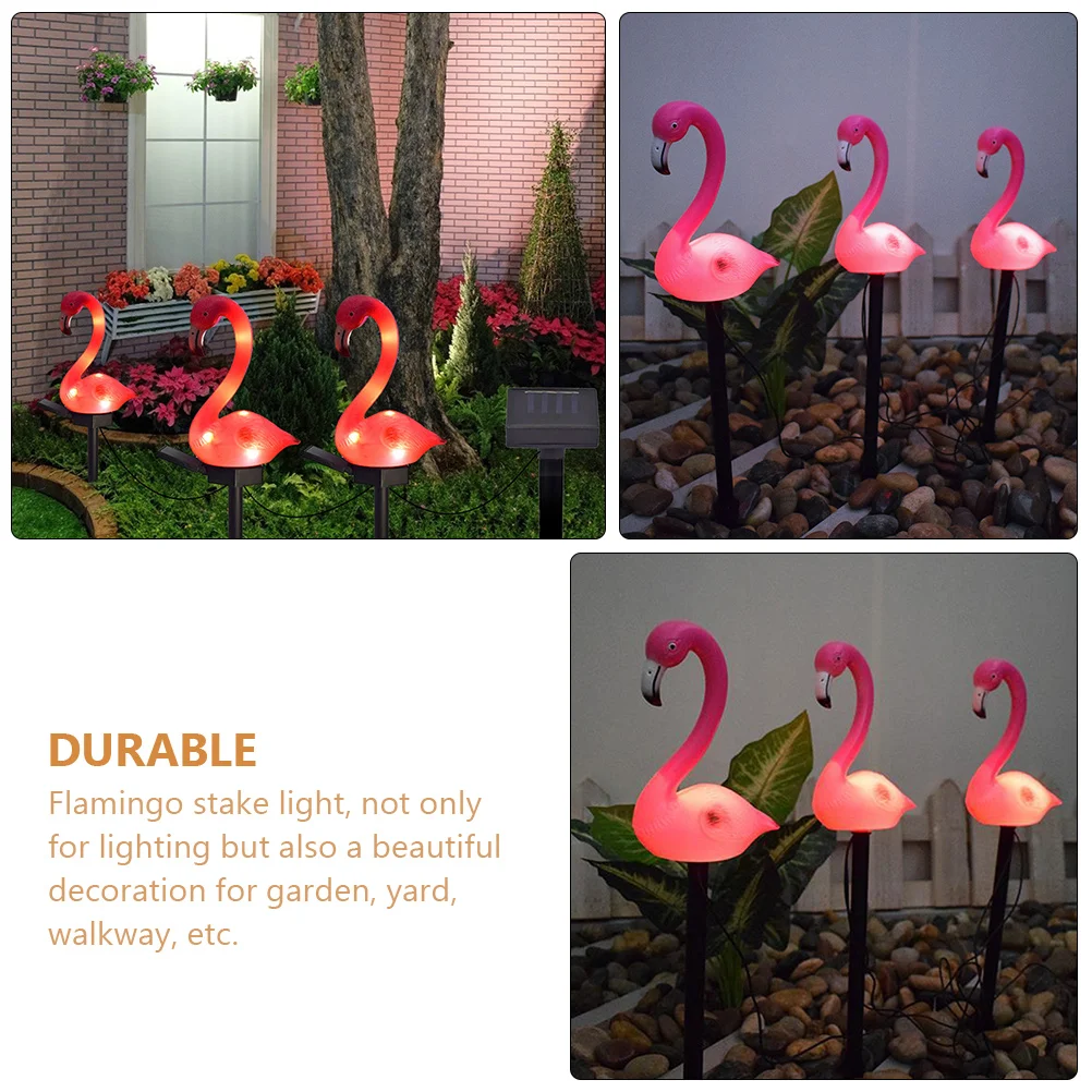 

Flamingo Landscape Lights Solar Powered Garden Lawn Decor Stake PP Bright Glow Warm Charm Outdoor Yard Walkway Solar Energy