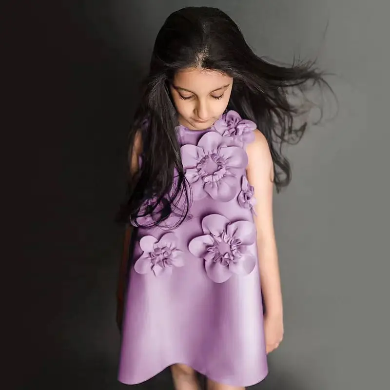 Eid  Birthday Princess Feather Tulle Pageant Dress Glitter Flower Girl Dress Party Bow Formal Prom Gowns