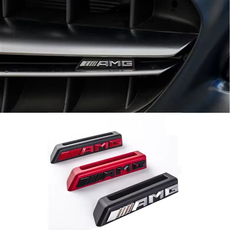 For Mercedes Benz AMG Smart W205 C300 W203 W206 W108 W124 W126 W140 1pc Car Sticker Emblem Front Grille Badge Auto Accessories view 3