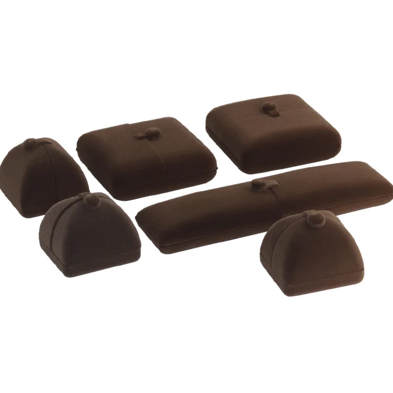 صندوق مجوهرات مخملي عالي الجودة ذو فتحة مزدوجة مناسب لحمل الخواتم والمعلقات والأقراط والقلائد والأساور والمجوهرات #3