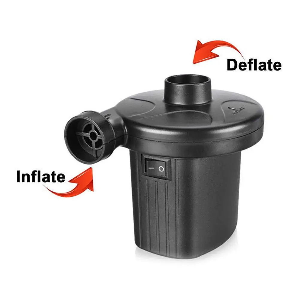 Two Way Electric Air Pump Portable Inflator Deflator 3 Nozzles High Speed Motor ABS Material Inflatable Mattresses Pools Beach