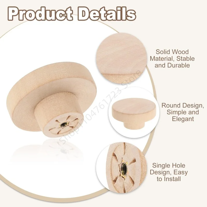 มือจับตู้ไม้ 10 ชิ้น มือจับประตูครัวไม้เนื้อแข็ง มือจับตู้เสื้อผ้า มือจับลิ้นชักตู้ มือจับเฟอร์นิเจอร์