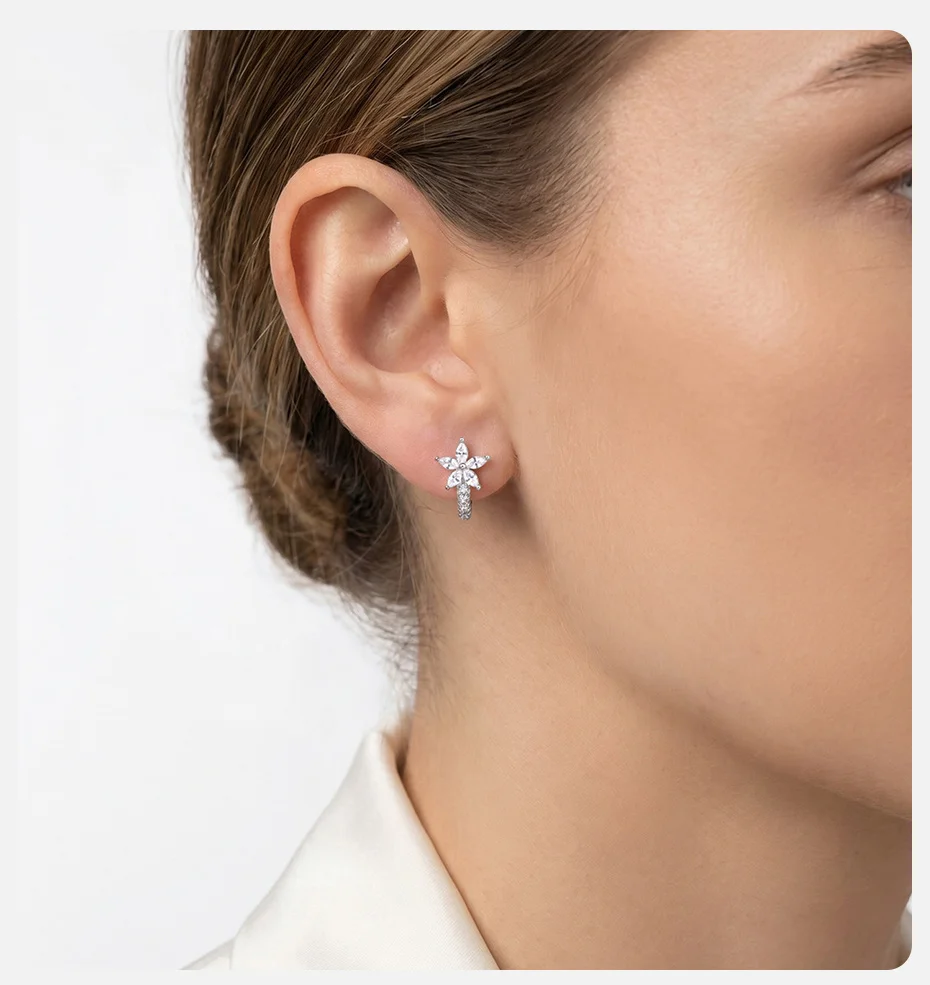 Vnox Trendy Luxus-Ohrringe mit bunten Schmetterlingen und Zirkonia für Damen, glänzende Kristall-Schleifen-Blumen-Ohrringe, Brautschmuck für Hochzeiten. – Detail 9