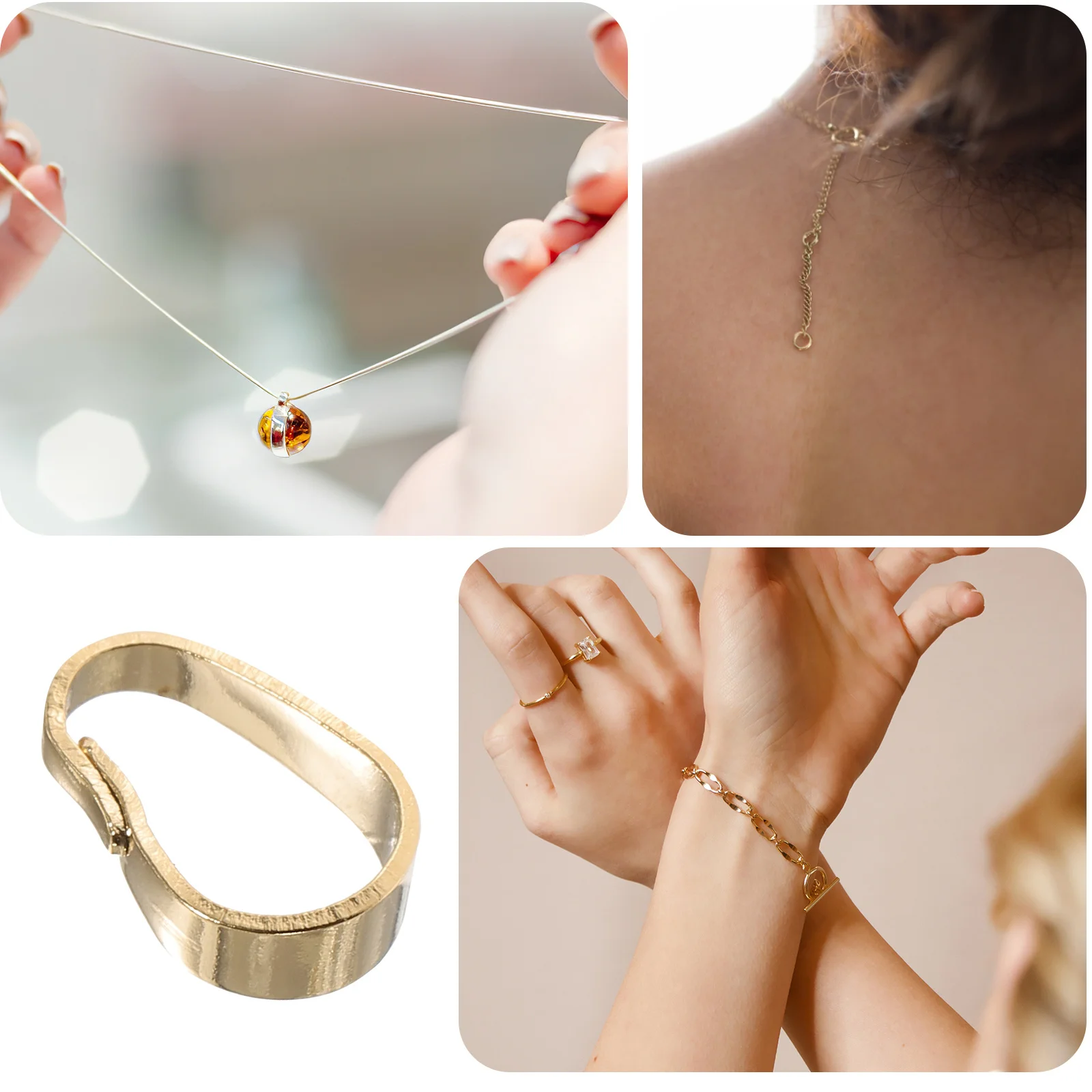 

100 Pcs Diy Jewelry Supplies Chain Making Necklace Clasp for Pendant Buckle Pendants Link Supply