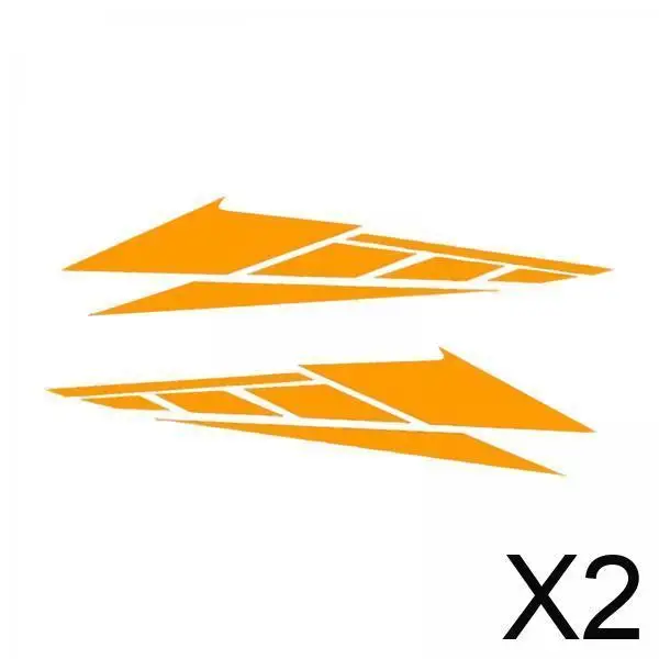 

2x2 шт. универсальная автомобильная наклейка на кузов DIY наклейки автомобильные аксессуары водонепроницаемый желтый