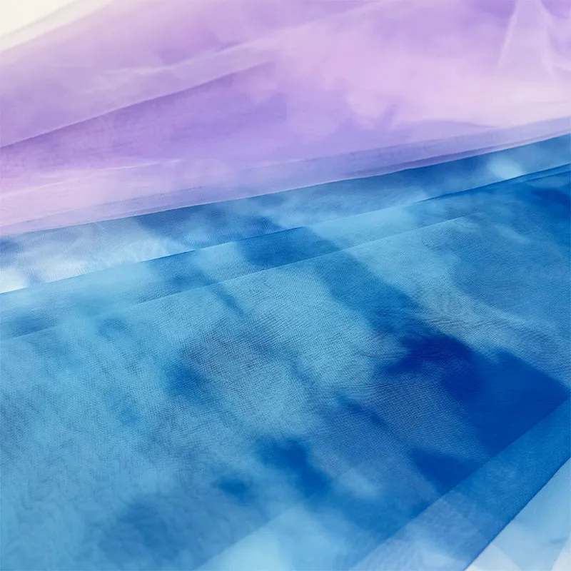

0.5/1/2M Gradient Mesh Fabric Encrypted Breathable Tulle for Decorative Curtain,tablecloth DIY Handmade Material Sewing Clothing