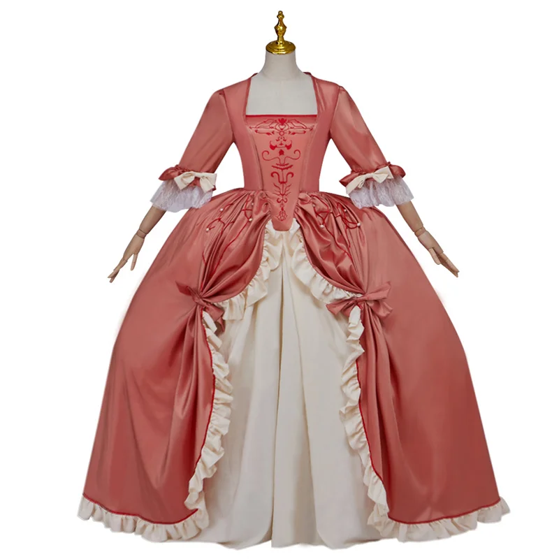 

18th Century Marie Antoinette Victorian Rococo Pink Nobility Elegant Dress Halloween French Court Dress