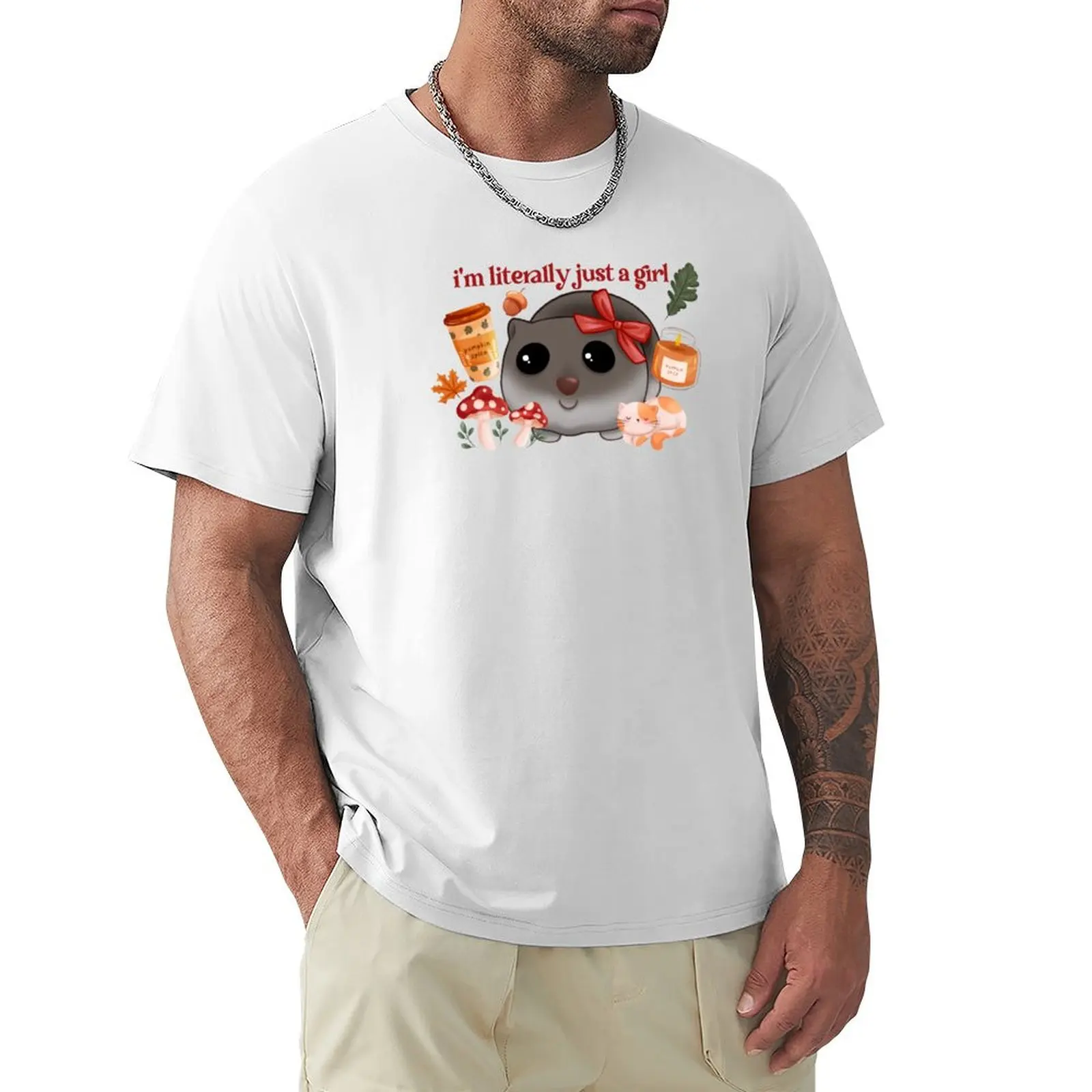 

Just a girl, I'm literally just a girl, Hamster meme, Hamster girl T-Shirt graphics oversized anime T-shirt men