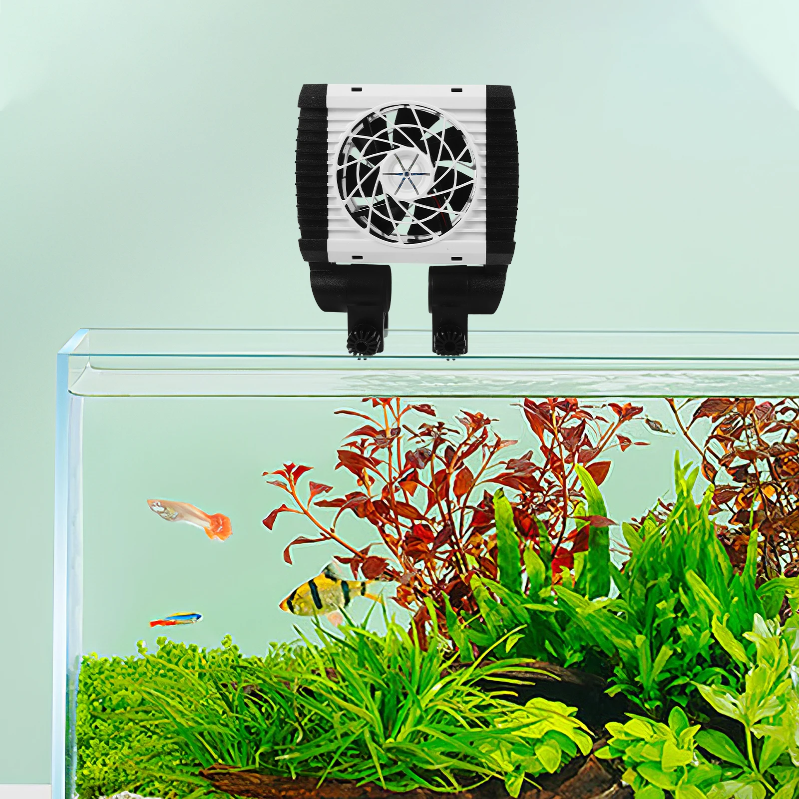 

Fish Tank Cooling Fan 6 Speeds 110V Aquarium Cooler Compact Lightweight Low Noise Summer Fish Tank Supply Chiller