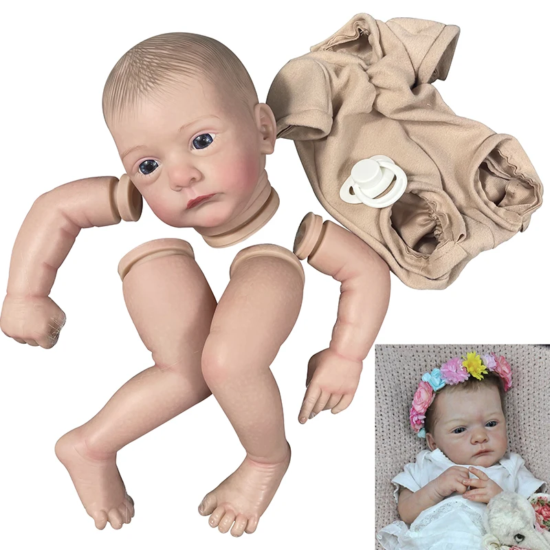20Inch Malea Already Painted Reborn Doll Kit With Cloth Body DIY Mold Unassembled Handmade Reborn Doll Parts