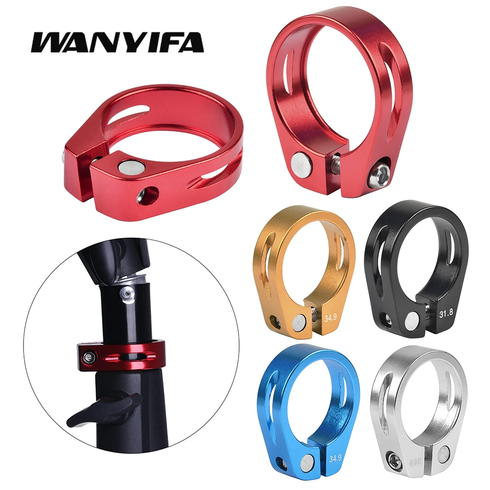 Wanyifa Bike Seat Post Clamp 31.8mm/34.9mm Aluminum Alloy Ultralight Mountain Bicycle Seatpost Clamps Cycling Parts