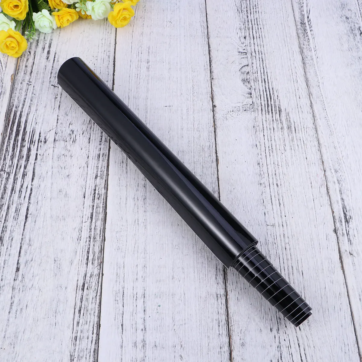 لامعة الفينيل فيلم مشرق الأسود سيارة ملصق مقاوم للماء بولي كلوريد الفينيل سهلة اللصق لا بقايا 12x60 بوصة سيارة ملصق الفيلم #3