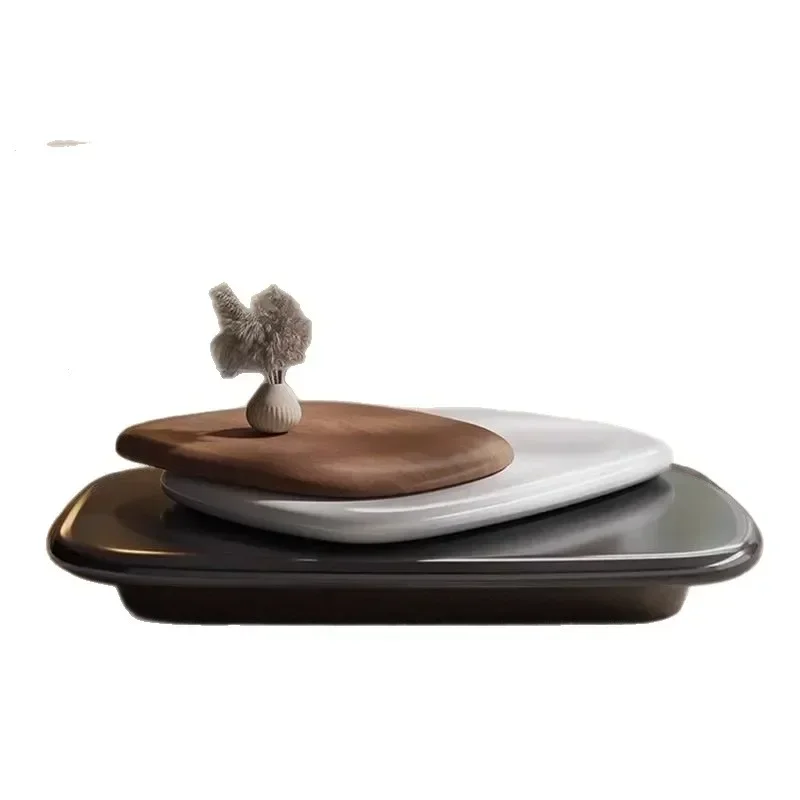 Cobble coffee table Modern light luxury solid wood coffee table Internet celebrity advanced Italian simple creative home livin