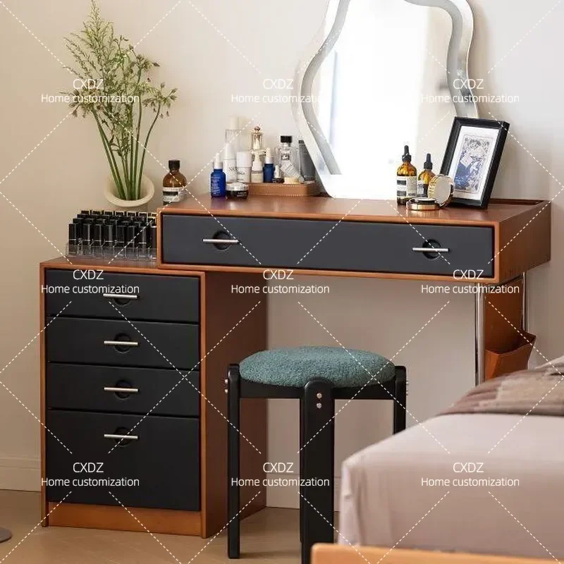 New Solid Wood Dresser Small Makeup Table Bedroom Vanity Japanese Style Storage Drawer Cabinet